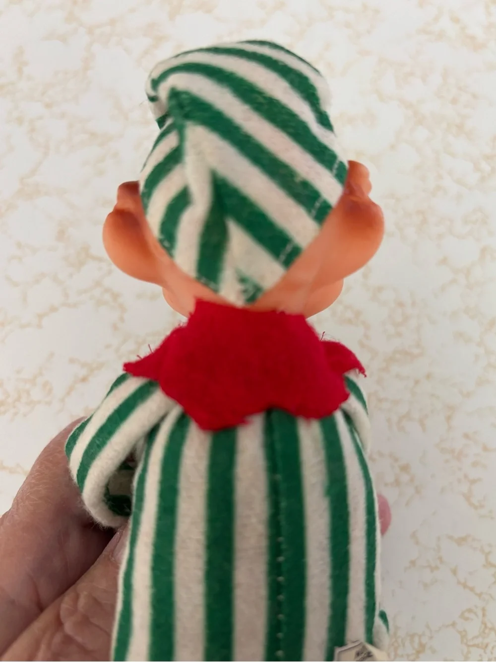 2 Vintage pixie elf shelf huggers Rubber head from Japan 9” and 14”.